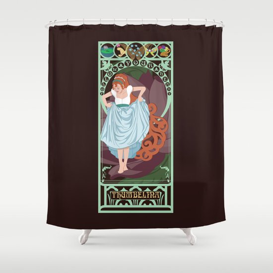 Thumbelina Nouveau - Thumbelina Shower Curtain