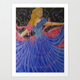 Cinderella Receives her Dress Art Print