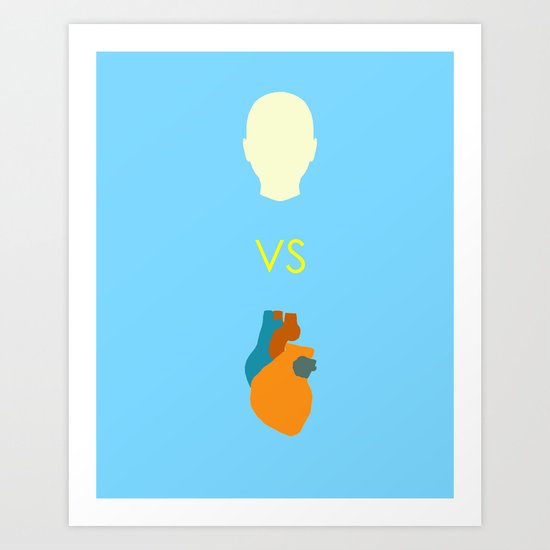 Head vs. Heart Art Print