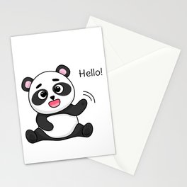 Friendly panda Stationery Card