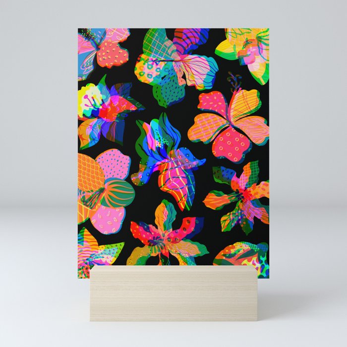 Trippy Tropical Flowers #2 Mini Art Print