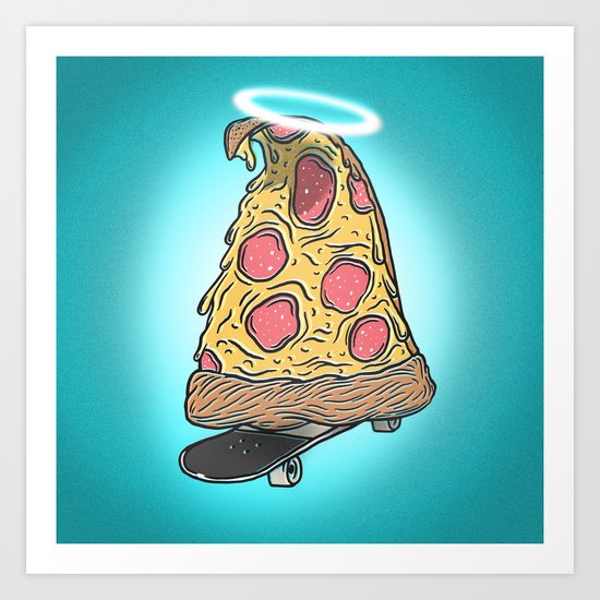 St. Pizza Shreds Art Print