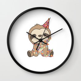 Birthday Sloth For Children A Birthday Wall Clock