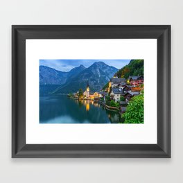Hallstatt Village, Alps Framed Art Print