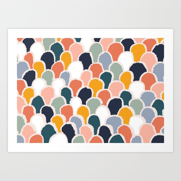 New world - Abstract geometric colorful pattern Art Print
