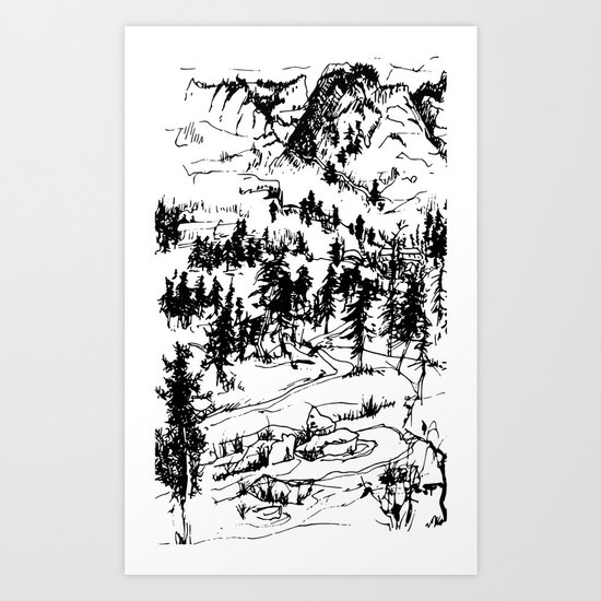This is where it happened last autumn Art Print