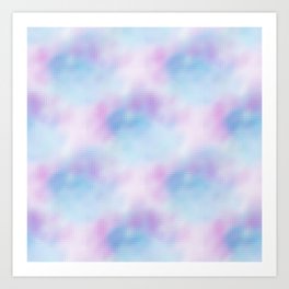Pink Blue Iridescent Pattern Art Print