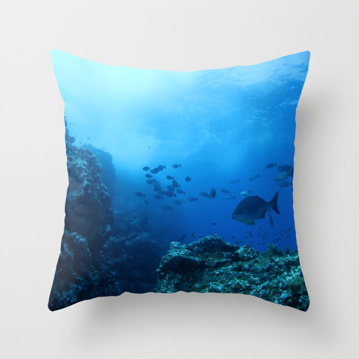 Dramatic Azores fish squad Throw Pillow