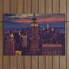 USA Photography - Empire State Building New York City Outdoor Rug