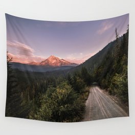 Mountain Adventure - Mount Hood Wanderlust Landscape Wall Tapestry