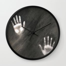 Almost Wall Clock | Spooky, Black And White, Drawing, Scary, Realism, Hand, Creepy, Graphite, Hands, Mysterious 