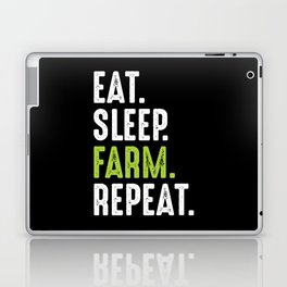 Eat Sleep Farm Repeat Funny Laptop Skin