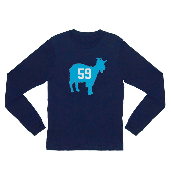 Luke Kuechly GOAT Long Sleeve T Shirt by ThePunkPanther