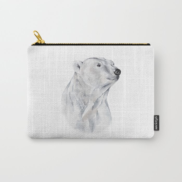 Polar Bear Watercolor Animal Carry-All Pouch
