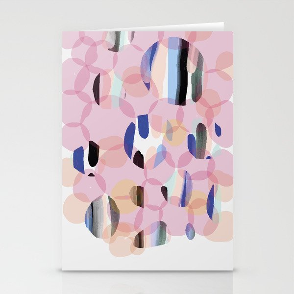 Pink Abstract Platelet #expressive #pink Stationery Cards