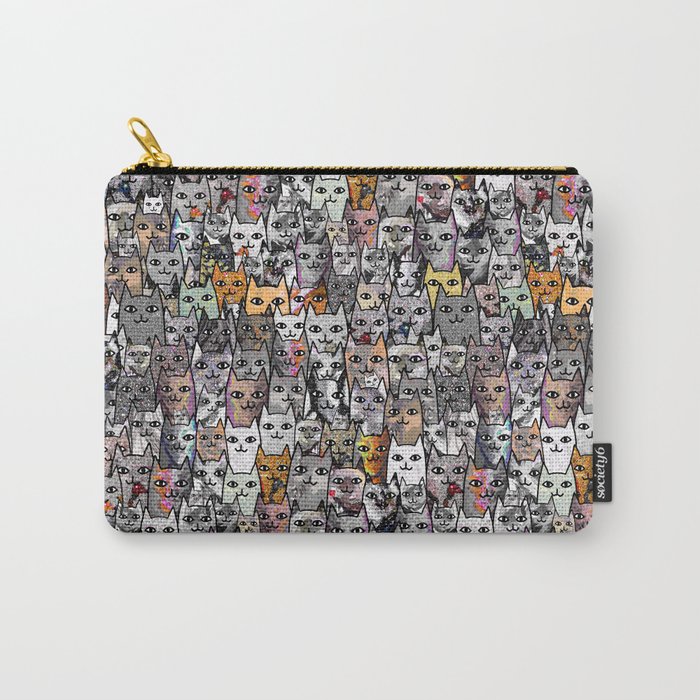 Gemstone Cats - Gold Carry-All Pouch
