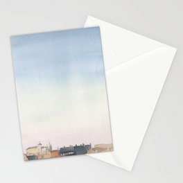 The evening sky above Stockholm Stationery Cards