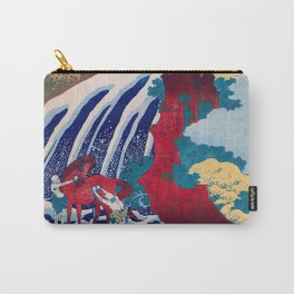 Yoshitsune Falls 1833 by Hokusai Carry-All Pouch
