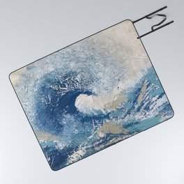 The Great Wave Abstract Ocean Picnic Blanket