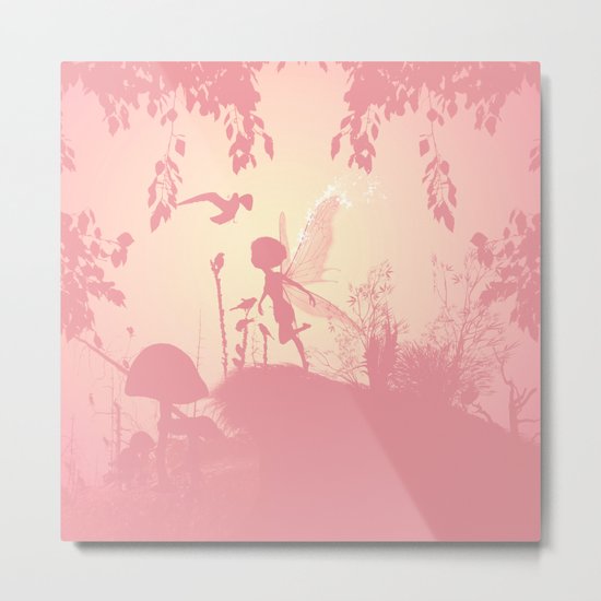 Fairy silhouette Metal Print