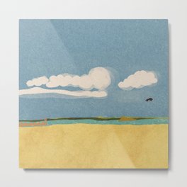 Portobello Metal Print | Edinburgh, Summer, View, Sea, Beach, Nature, Curated, Scotland, Painting, Empty 