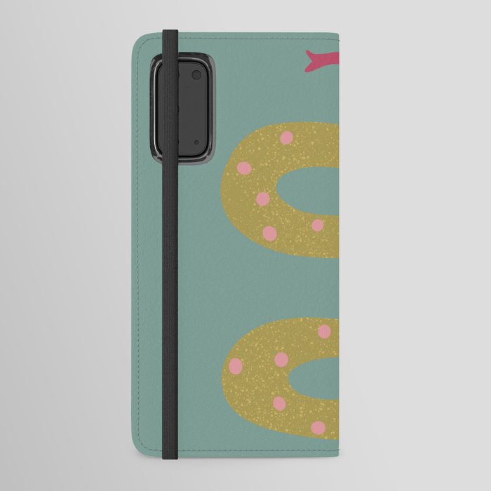 Polka Dot Snake - Green Teal Android Wallet Case