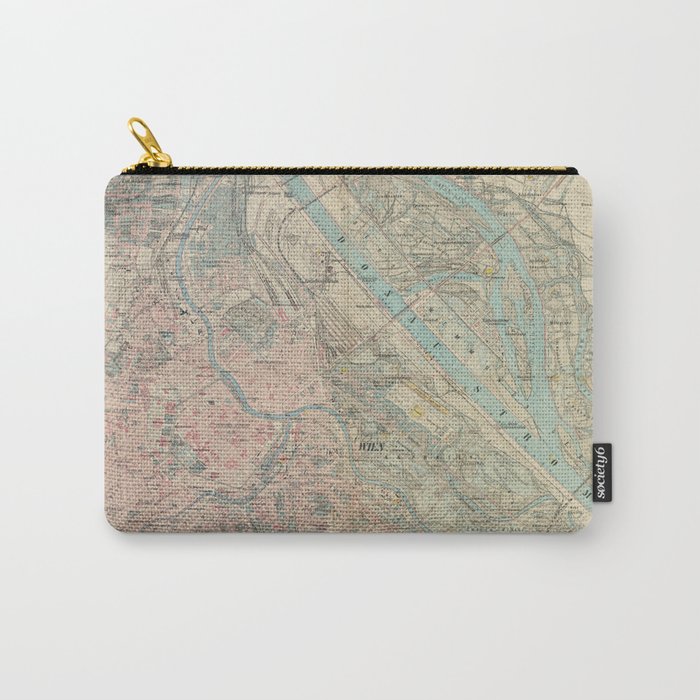 Vintage Map of Vienna Austria  (1875) Carry-All Pouch