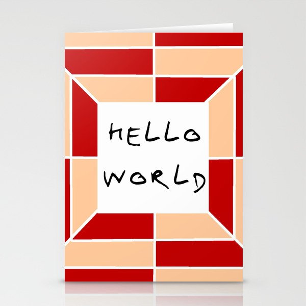 hello world 3 Stationery Cards