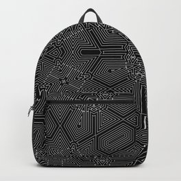 strange symmetry Backpack | Line, Hypnotic, Op Art, Shape, Sciency, Digital, Movement, Illusion, Pattern, Optical 