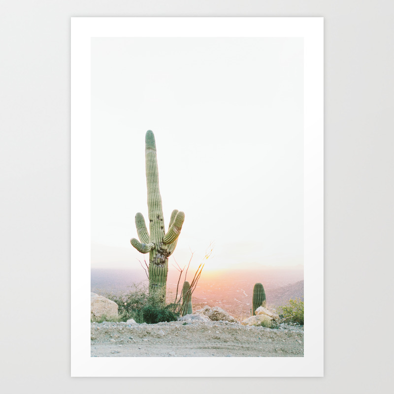 Saguaro Print Cactus Print Botanical Print Desert Print Desert Art Cactus Wall Art Arizona Art Print By Itspaulina Society6