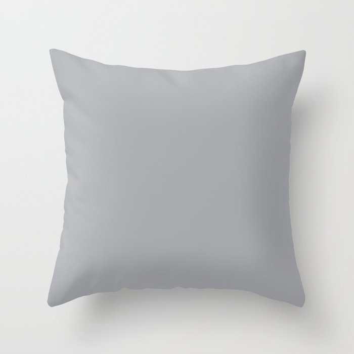 Metallic Silver - solid color Throw Pillow