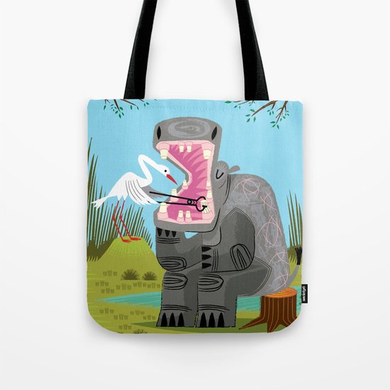 Hippopotamouth Tote Bag