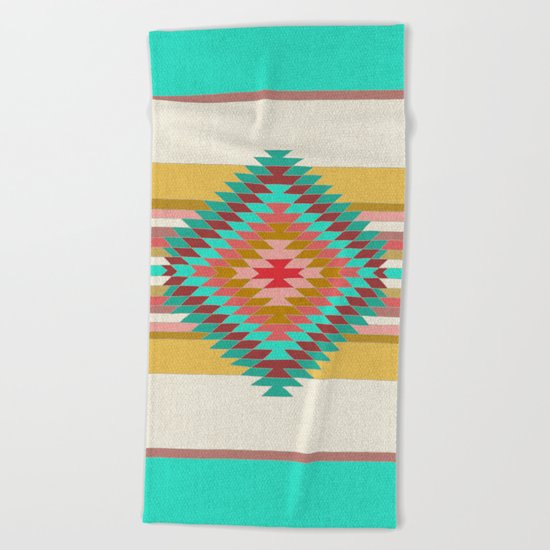 FIESTA (teal) Beach Towel