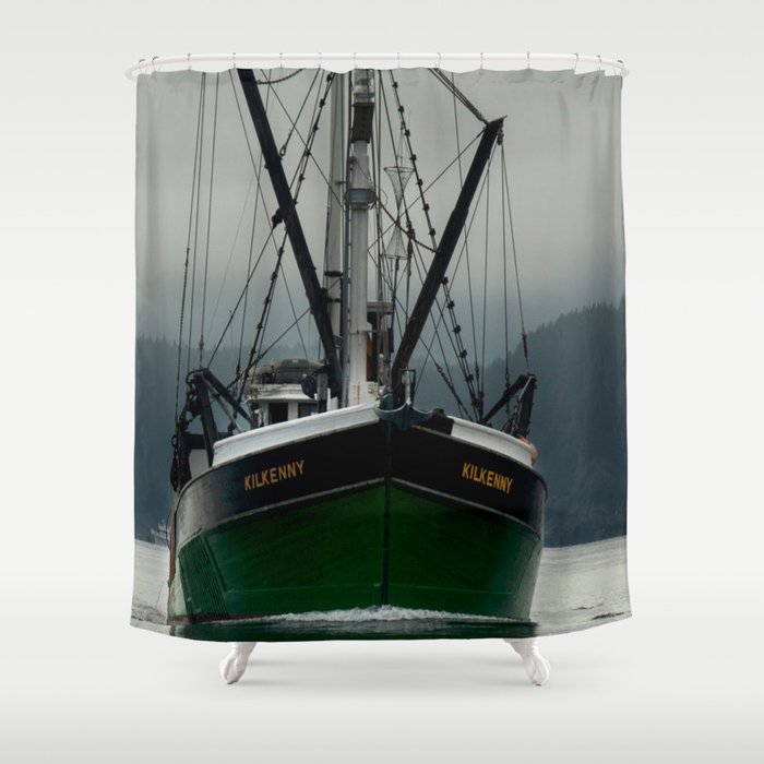 Commercial Fishing Boat Photography Print Shower Curtain By