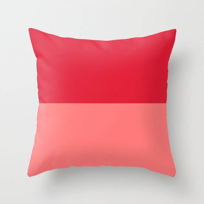 Raspberry & Watermelon Pink Throw Pillow