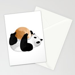 Panda with Pan de Sal Stationery Cards