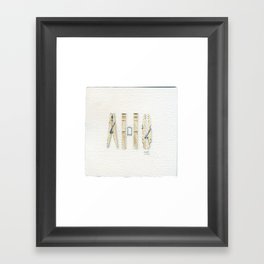 Clothespins - Drawing #1 Framed Art Print