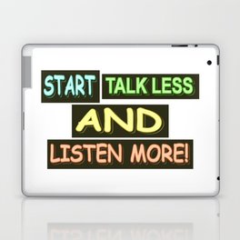 Cute Expression Design "Talk Less". Buy Now Laptop Skin