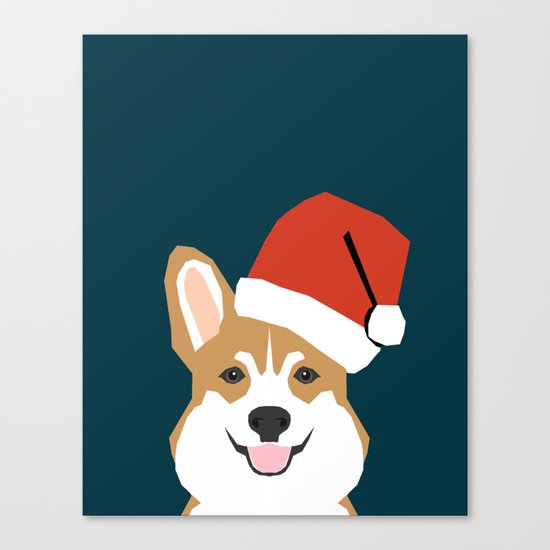 Corgi Christmas santa claus costume for cute welsh corgi pet dog lover gift for the corgi person Canvas Print