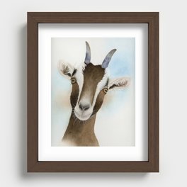 Curious Goat Recessed Framed Print