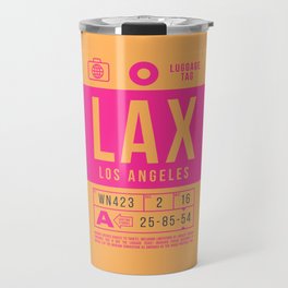 Luggage Tag B - LAX Los Angeles USA Travel Mug