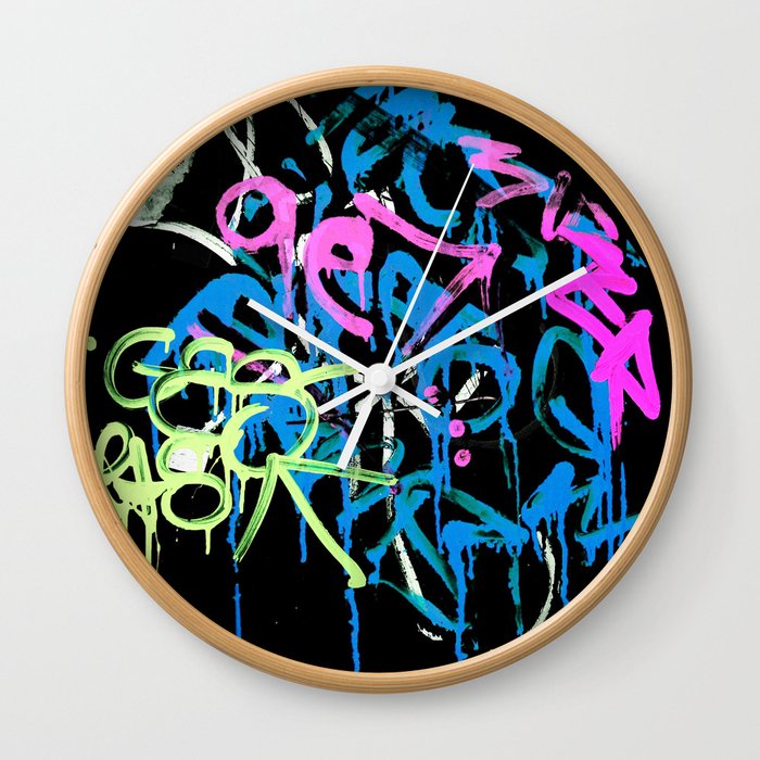 Electric Graffiti  Wall Clock