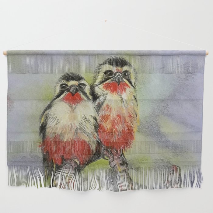 Two collared falconets Wall Hanging