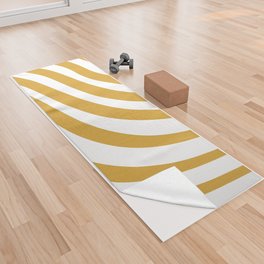 Golden Stripes Yoga Towel