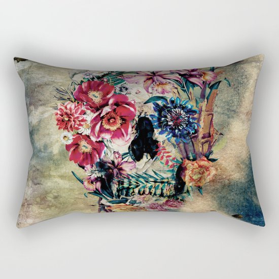 Skull on old grunge II Rectangular Pillow