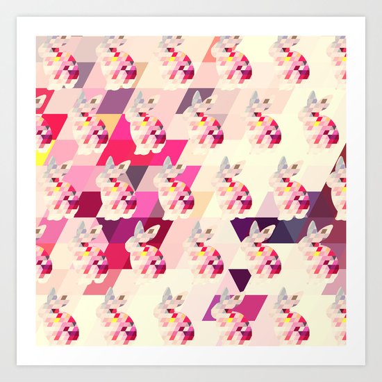 Bunny Pattern Art Print