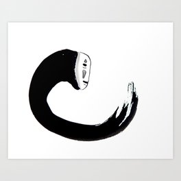 No-Face Sumi-e Art Print