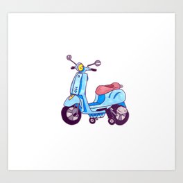 Moped Art Print