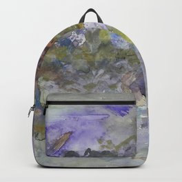 Spring Mix Backpack | Painting, Watercolor, Abstract, Springcolors, Earthy, Purple, Marble 