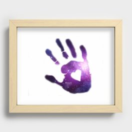 Galaxy Hand Recessed Framed Print